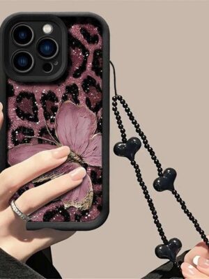 Samsung Galaxy S21 S25 S24 S23 S22 Ultra Plus FE Case Retro Leopard Print Cover For A16 A15 A36 A54 A55 A56 Lanyard Cases