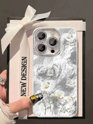 Trendy INS Ethnic Style Pattern Design Case For iPhone 17 Air 16 E 15 14 13 12 11 Pro Max 8 Plus X Glitter Glacier Hard Cover