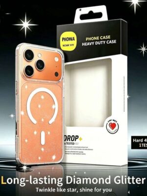 Military-grad Anti-yellowing Glitter Symmetry Magsafe Case For IPhone 17/16E 15 14 Plus 13 Pro Max OTT-BOX Armor Hard Cover