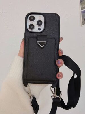 Fabric feeling cross texture crossbody luxury phone case for iPhone 16 15 14 13 Pro 12 11 MAX metal logo 16promax phone case 14promax for apple 13pro Cover 12pro shell