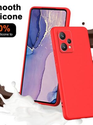 Liquid Silicone Case For Oppo Realme 9 Realme9 RMX3521 Built in Flannel Soft Armor Shockproof Phone Cover 2025 for OppoRealme9