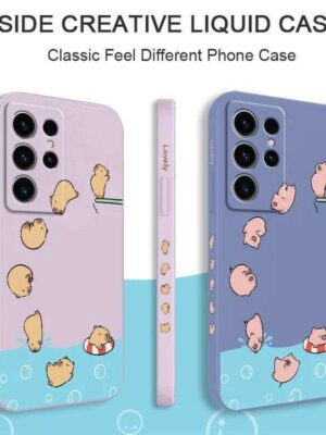 Animal Diving Phone Case For Samsung Galaxy S25 S24 S23 S22 S21 S20 S10 S10E FE Plus Note 20 Ultra Silicone Cover