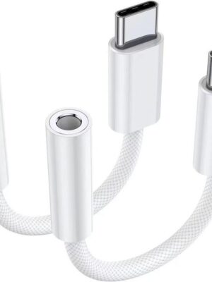 Nylon Braided Type-C Audio Adapter Cable Type-C To 3.5mm Audio Headphone Adapter Suitable for IPhone and Samsung