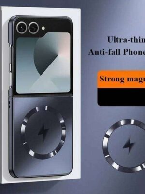 Electroplated AG Frosted Matte Magnetic Wireless Charge Case For Samsung Galaxy Z Flip 7FE 6 5 4 3 Slim Drop-Proof Protect Cover