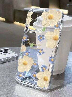 Flower Clear Case For Samsung S25 Cases Galaxy S24 Ultra S23 S22 S21 FE S20 Plus S10 A73 A72 A71 Soft TPU Cover