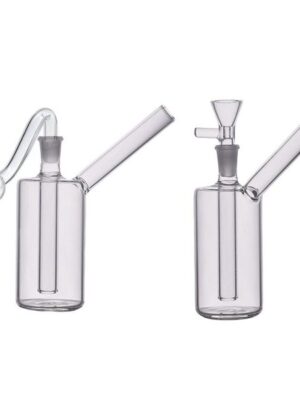 Portable Glass oil burner pipe Clear Thick heady mini cheap Water tobacco bongs with 10mm male Smoking banger bowl
