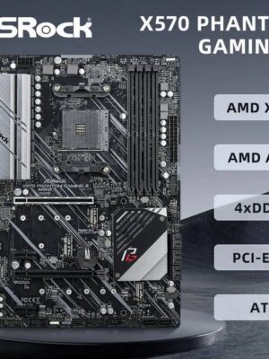 ASRock X570 PHANTOM GAMING 4 Motherboard Support 5500 5600G 5600X 5700X 5700x3D 5800x3D CPU 4xDDR4 128GB AMD AM4 ATX Mainboard