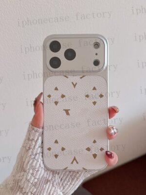 Top designer iPhone 17 16 15 Pro Max 14 13 full camera protection luxurious PU leather classic embossed phone case back cover anti fall fashionable protective cover