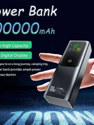 100W PD Power Bank 100000mAh External Battery High Capacity Fast Charging Portable Charger Powerbank For Laptop iPhone H260227