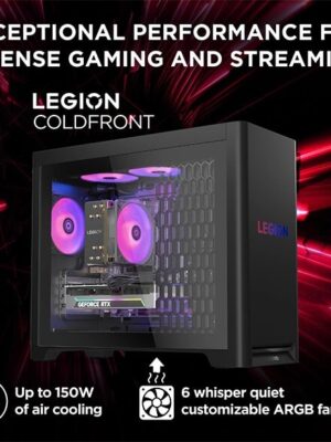 Lenovo Legion Tower 5 Gen 10, Eclipse Black – Gaming Desktop | Gaming PC – AMD Ryzen™ 5 7600 – 512 GB SSD – 16 GB RAM | 90YJCTO1WWIN1