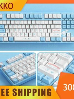 AKKO 3087 Mechanical Keyboard Cinnamoroll 3108 Usb Wired Keyboard Keycaps Custom Gamer Keyboard For Gamer Computer GiftCL240709