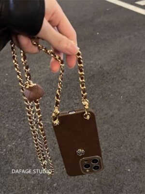Camellia Golden Ball Suitable for Apple 15 Pro Max Phone Case 12 13 Women iPhone 14 Crossbody 11 Trendy ddmythur ddmythur