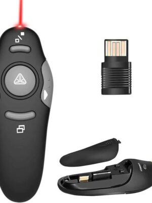 2.4GHz Wireless Presenter with Red Laser Pointers Pen USB RF Remote Control PPT Powerpoint Presentation Page Up/Down with Package