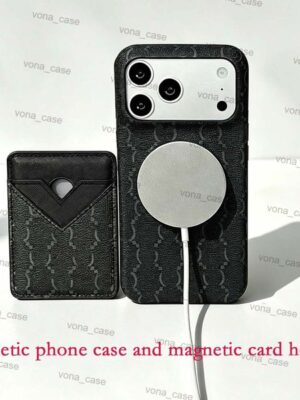 Magnetic Luxury iPhone Wallet Case for iPhone 17 Pro Max Air 16 Pro 15 14 13 Designer Phone Cover Built in Magsafe and Card Holders Shockproof Support Wireless Charge