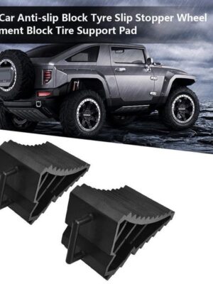 Rubber Wheel Chocks Blocks RV Camper Handles 2 Pack Stopper Wheel Alignment Support Pad Tire for Car Trailer Truck