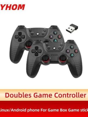BOYHOM Wireless doubles game Controller Linux/Android phone For Game stick PC Smart TV Box 2.4G gamepad Joystick S260506 27a