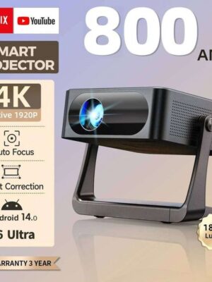 Fintex C6 Ultra Projector 4K FullHD 18000Lumen 1080P HDR10 Proyector 800 ANSI AndroidTV14.0 ASA3.0 AutoFocus Portable Projectors 26L0522