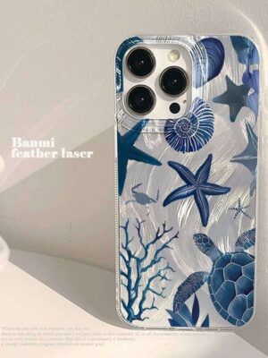 17 15 16 14 Pro Max Case INS Elegant Ocean Shell Cover For iPhone 13 11 12 ProMax XR XS 7 8 Plus 16E Cases