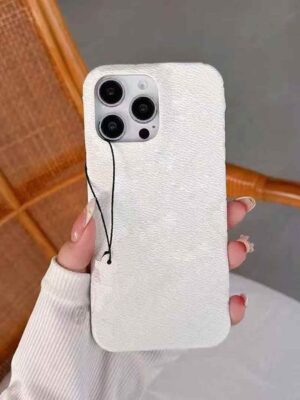 2026 New cologne Luxury PU Leather Designer Phone Case For Apple Iphone 17 Pro Max 16 15 Samsung Galaxy S25 S24 S23 Note 20 Ultra Debossed B