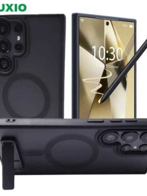 UYUXIO Magnetic Mobile Phone Case with Kickstand for Galaxy S26 S25 S24 S23 Ultra FE S22 Plus A16 A55 A56 Stand Cases Z260514