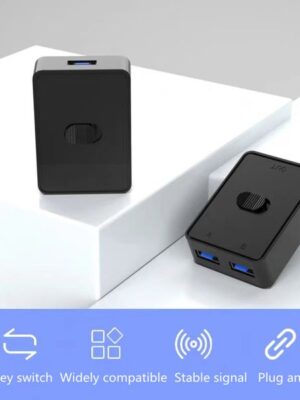 KVM USB HUB 5Gbps USB 3.0 Switcher Selector KVM Switch USB 3.0 Two-Way Sharer for Printer Keyboard Mouse Sharing