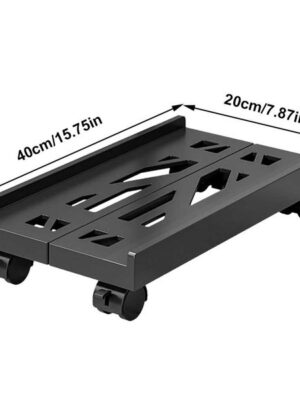 Computer Tower Stand Adjustable Mobile CPU Stand with 4 Caster Wheels CPU Holder Stand Elevate and Organize Your Computer Tower