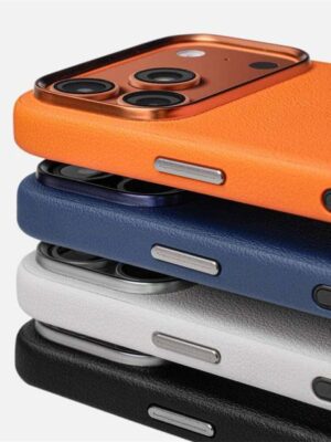 Luxury Business Shockproof PU Leather Camera Button Case iPhone 17 Pro Max Air For Magnetic Wireless Charging Cover 26L0430