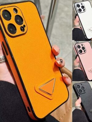 Luxury Designers Phone Cases For iPhone 16 Pro Max 15Plus 14Pro 13 12 11 Designer Fashion Creative Cellphone Case Triangular nameplate Letter Mobile Shell Cover