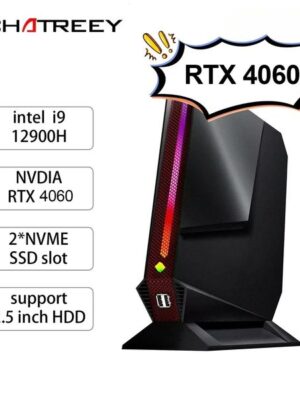Chatreey G2 Mini PC Intel Core i9 12900H With Nvidia RTX 4060 Gaming Desktop Computer PCIE 4.0 Wifi 6 BT5.0 Windows 11