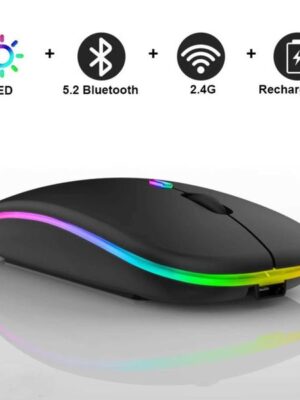 Wireless Mouse For Laptop PC Bluetooth Rechargeable Mouses Wireless Computer Silent Mice LED Backlit Ergonomic Gaming Mouse Z260519