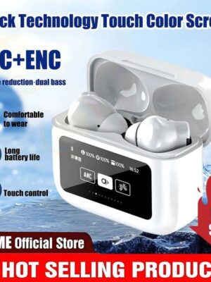 New TWS ANC+ENC HD Call Earphone True Wireless Bluetooth Noise Cancelling Headphone In Ear Touch Screen Headset With Mic Earbuds