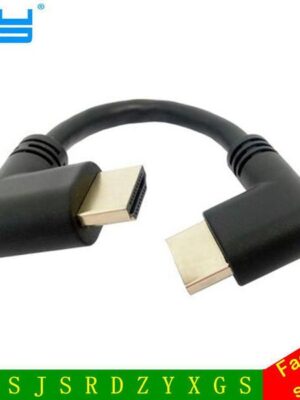 HD-compatible 2.0 4K 3D Dual 90 Degree Left Angled HD Male to Right Angled HDTV Male HDTV Cable for DVD PS3 PC