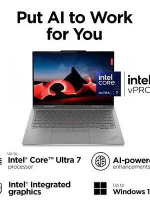 Lenovo ThinkPad X1, Grey – Business Laptop – Intel® Core™ Ultra 7 165U vPro® – 1 TB SSD – 64 GB RAM – Windows 11 Pro | 21KFR001R0