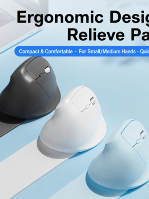Vertical Ergonomic Wireless Mouse Rechargeable Bluetooth Dual Mode Silent Office Mouse