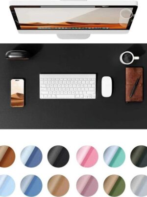 Large Size Leather Desk Pad Protector Office Desk Mat Large Mouse Pad Non-Slip PU Leather Desk Blotter Laptop Desk PadM240802