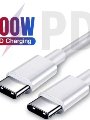 2Pcs PD 100W 60W USB C to USB Type C Cable Fast Charge Data Cable For iPhone Huawei Samsung Xiaomi Macbook iPad Data Line 1m