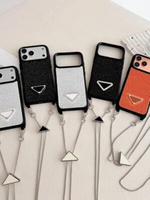 2026 Luxury Shoulder Chain Mobile Phone Case for iPhone 17 Air16 15 s 13 Pro Max Bling Glitter Rhinestone Diamonds Cover iPhone17 16pro Protection Designer Shell