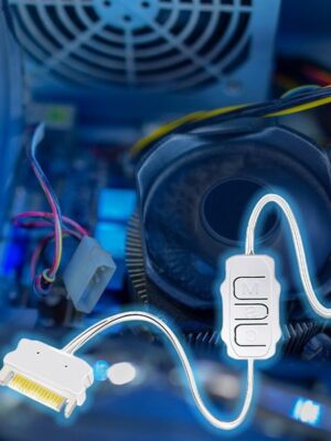 SATA To 5V 3 Pin ARGB Controller Cable SATA Power Supply RGB SYNC Controller Adapter Lengthen Cable for Cooling Fan Light Strip