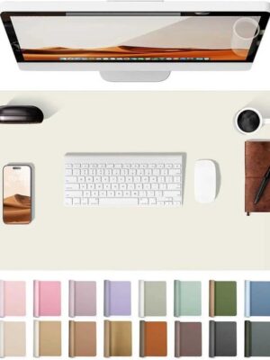 Office Desk Mat Desk Pad Protector Large Mouse Pad Waterproof Non-Slip PU Desk Blotter for Office and School HomeT260508