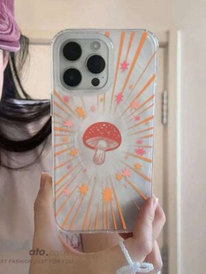 colorful mushroom Y2K Phone Case For iPhone 17 Air 16 15 14 11 13 12 Pro Max XSMax XS XR X Shockproof Hard Back Cover