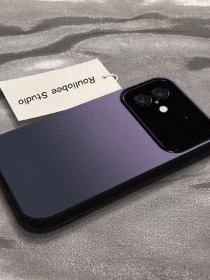 New Gradient Wordless Advanced Apple Pro Max Phone Case iPhone Niche Style Light Luxury Fashion Soft Case Trendy Designer Phone Case