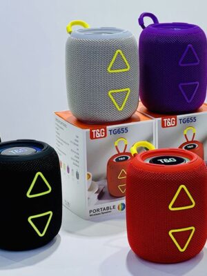 TG655 Wireless Bluetooth Speaker LED Colorful RGB Light Round U Disk TF Card Subwoofer Stereo Handsfree Desktop Audio MP3 Music Loudspeaker Xmas Gifts