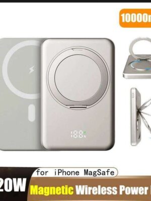 New 10000mAh Magnetic Power Bank 20W Wireless Fast Charging Slim Mini Powerbank for IPhone External Battery with Stand H260227