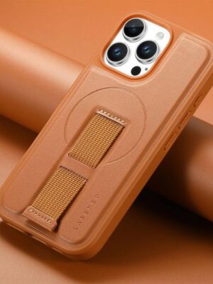Wristband Anti-Drop Leather Case iPhone 16 Pro Max 16e 15 14 13 12 For Magsafe Wireless Charging Magnetic Phone Cover Bumper
