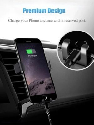 Gravity Car Holder Auto Air Vent Mount Clip Bracket Cell Holder No Magnetic GPS 2025 Mobile Phone Stand for IPhone 14 Xiaomi Samsung