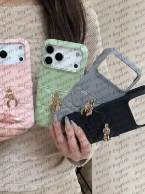 Phone Case Designer iPhone Case with Luxury Card Holder for iPhone 17 pro max 16 15 14 13 14Plus XSMax Leather Cover Cases