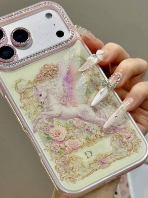 Designer Phone Case with Flower For 17Pro Max Phone 16 Pro Max 15 14 13 12 ProMax Anti-drop Luxury Phone Cover