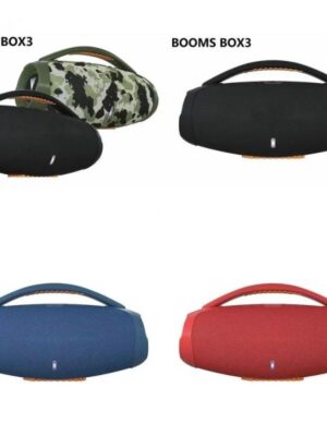 Top quality Portable Speakers Boombox 3 High Quality Bass Waterproof Wireless Bluetooth Audio System for Speakers with box