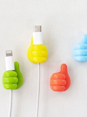 10PCS Hand-shaped Rubber Holder Glasses Cable Power Cord Charging Line Self Adhesive Mini Hook Car Storag Organizer Gadget Decor