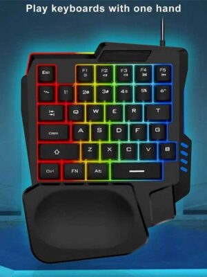 Ergonomics Gaming Keyboard Single Hand Usb Wired 35key One Handedly RGB Backlight Mini Keyboard for Gamer Laptop Desktop PC Z250304
